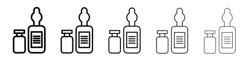 vial medical icon flat simple outline logo