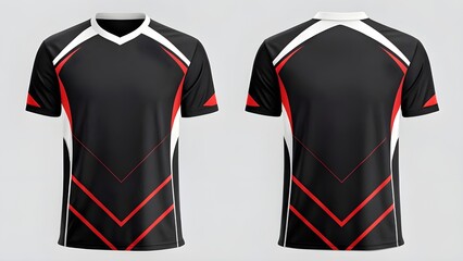 Professional E-Sports Jersey Mockup Realistic Design Template for Gaming Team Uniforms