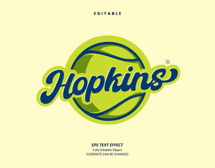 Editable Text Effect Vector of Neon Green Sport team and club emblem logo Design for Team, event, printing, merchandise, basketball, baseball, football