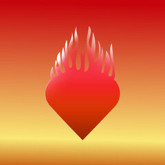 heart shaped fire