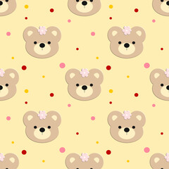 seamless pattern with teddy bears