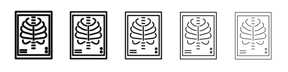 X-ray scan icon flat simple outline logo