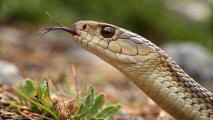 Fototapeta premium Snake, sharp and realistic, Photo, Natural light.