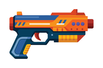 Toy ray gun Vector flat minimalistic icon isolated on white background
