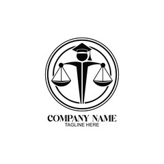 Law and Balance: A graphic image of a figure wearing a graduation cap holding scales, representing law, justice, and balance, perfect for legal and educational contexts.