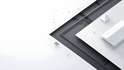 Modern White and Gray Abstract Web Banner Design Background