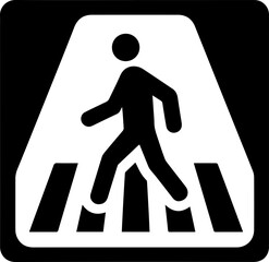 Minimalist Crossroad Direction Sign Vector Illustration