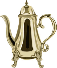 A refined antique teapot with vintage character and decorative elements — suitable for traditional, cozy, or editorial scenes