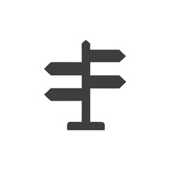 Obraz premium Direction road sign icon on background. road sign vector illustration