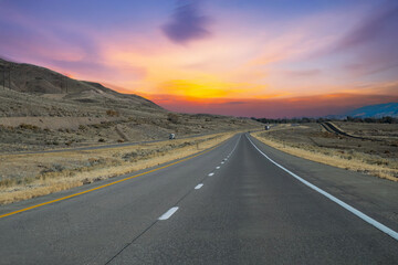 View from road trip, Highway,  Utah, USA  
