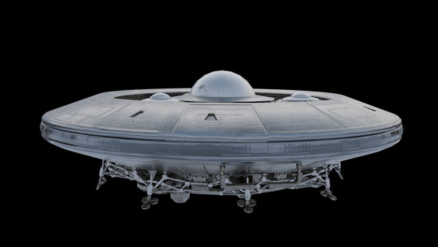 Alian Ship, Spacecraft, UFO with black background