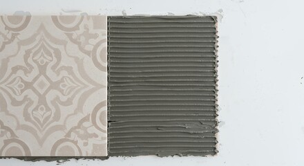 Tile adhesive preparation for installation