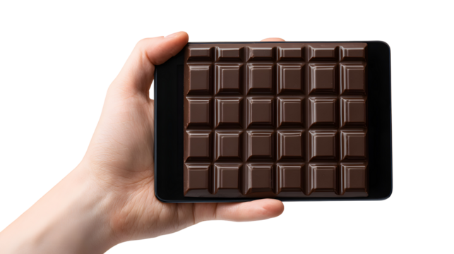 Hand Holding Chocolate Shaped Smartphone Case