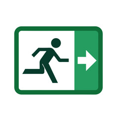 exit sign vector