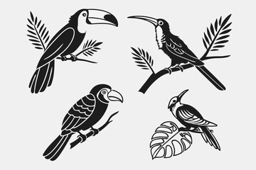 Fototapeta premium set of birds