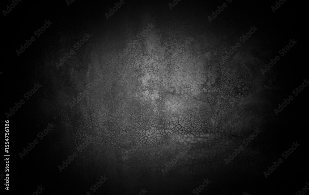 Poster Old wall texture cement dark black gray background abstract grey color design are light with white gradient background.