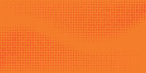 Dots halftone orange color pattern gradient texture with technology digital background. Dots pop art comics with summer background.
