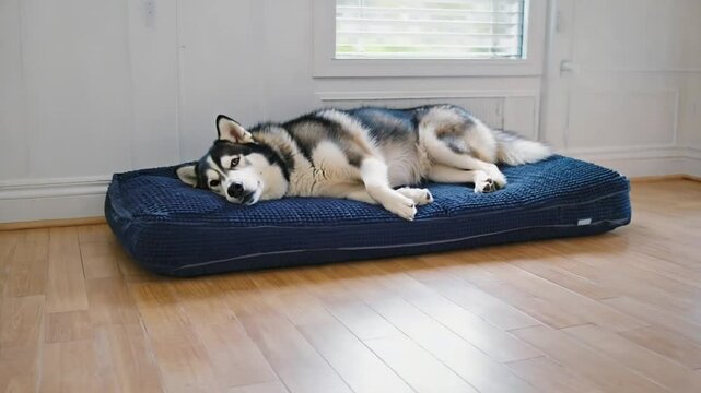 Dog on a refrigerated bed.