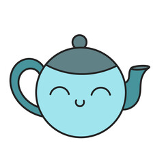 cute teapot cartoon illustration. kettle cartoon sketch. water kettle cartoon design line vector. Vector illustration.