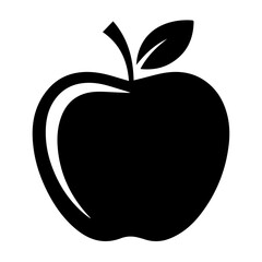 Monochrome Apple Shape Thick Lined Design