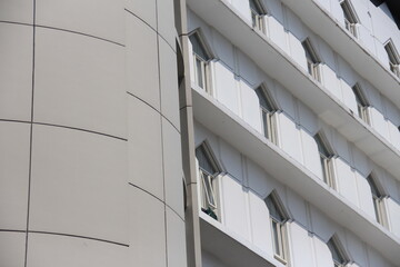 exterior design of a multi-storey hotel.