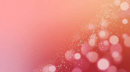 A Dreamy Coral and Peach Abstract Background with Sparkling Lights