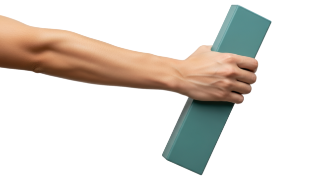 Isolated Hand Holding Box