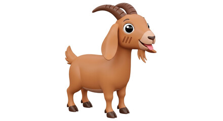 Obraz premium Isolated Goat Character