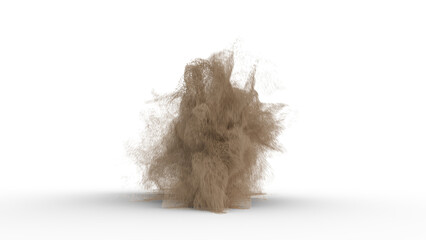 Sand Explosion, Dirt Charge with white background use