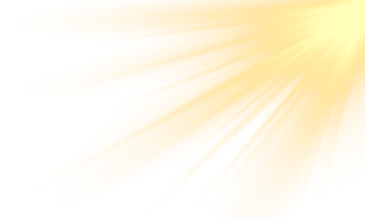 Obraz premium PNG Realistic Sunlight Rays Effect on Transparent Background. Glowing Sun Burst Overlay 