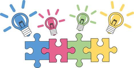 アイデアが閃くイラスト