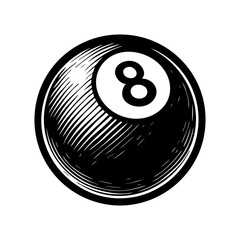 Pool ball icon. Pool vector