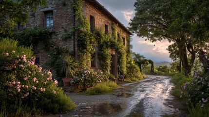 river in the village