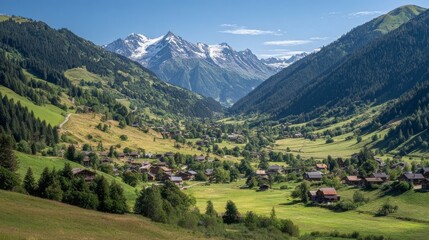 Fototapeta premium swiss alps landscape