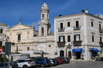 View at the center of Trani on Apulia in Italy