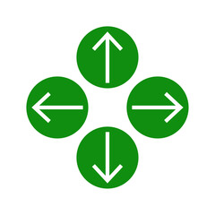 Four Directional Arrows Vector Illustration