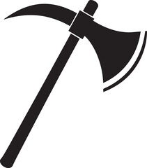 Black Pickaxe Clipart Silhouette | Construction Equipment Illustration Icon