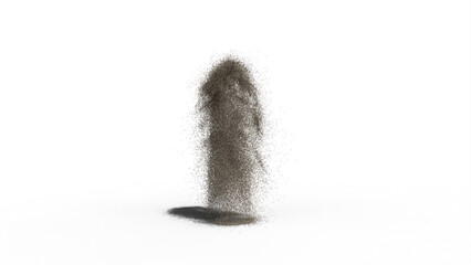 Sand Explosion, Dirt Charge with white background use