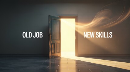 Upskilling and reskilling pathway illuminating new opportunities after old job