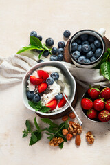 Healthy breakfast.. The concept of delicious and healthy food.