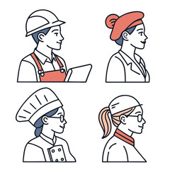 set of cartoon people