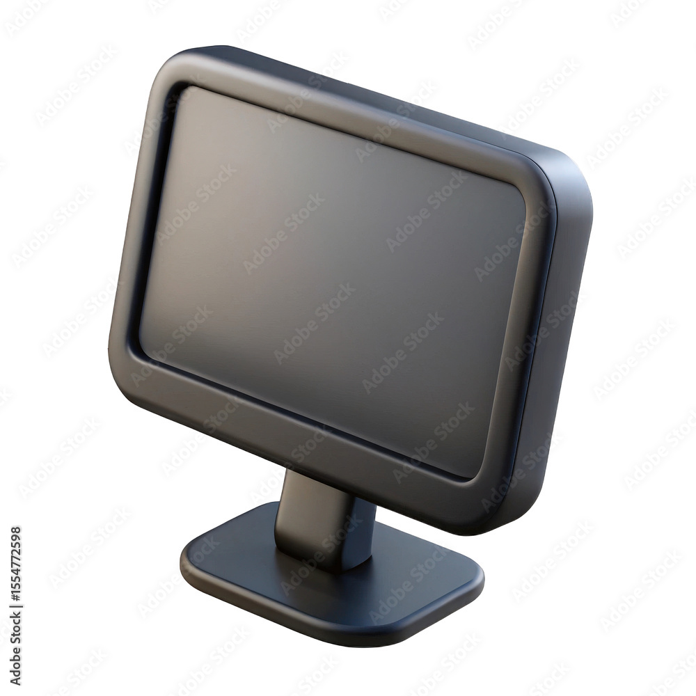 Poster modern monitor: capturing the sleek design of a modern computer monitor with a blank screen, ready f