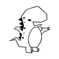 cute outline dino