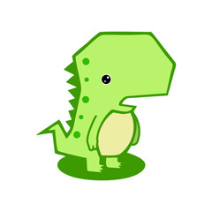 cute green dino
