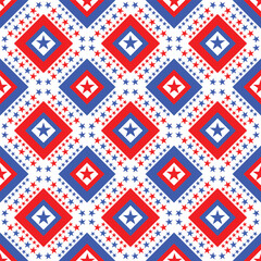 Festive Geometric Pattern With Layered Star And Diamond Shapes. fabric pattern