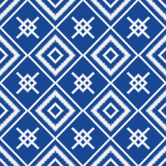 Abstract Seamless Pattern Featuring Textured White Lines On Blue Surface. fabric pattern