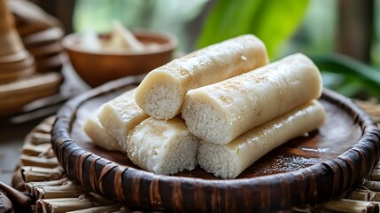 Tape or tape singsong is traditional food made from cassava