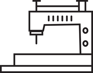 High Quality Vector Illustration of Modern Sewing Machine, Tailoring and Garment Stitching Equipment, Essential Tool for Textile, Fashion Design, Home and Industrial Use"