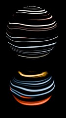 a black background with a light pattern