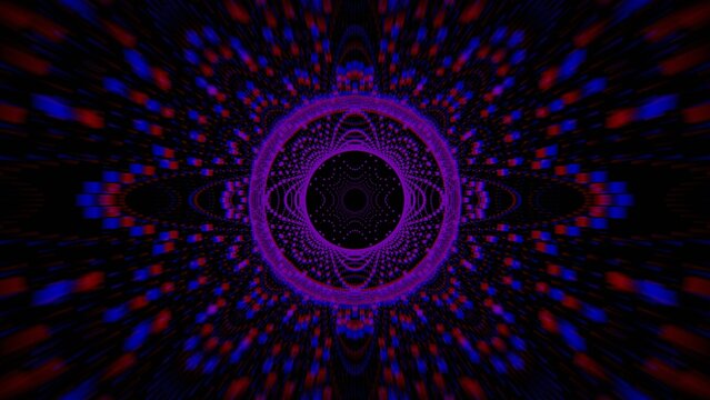 a purple and blue abstract background with a circular design